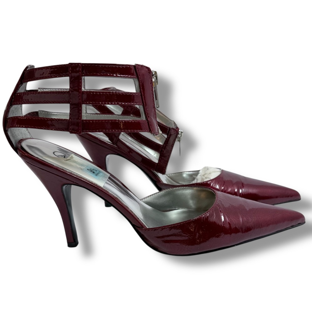 Carlos by Carlos Santana Convert Red Patent Leather Heels Ankle Strap 9.5 - Picture 4 of 16